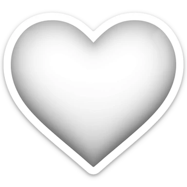 White heart sticker