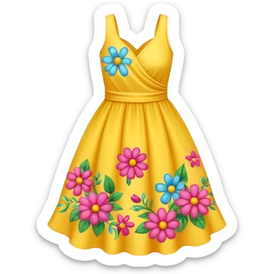 summer-themed emoji of a summer dress sticker