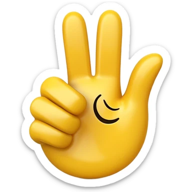 Apple-style 3D illustration of a single yellow emoji hand giving a thumbs up gesture, glossy and rounded, centered on a clean white background, soft shadow underneath, isolated and minimal design sticker