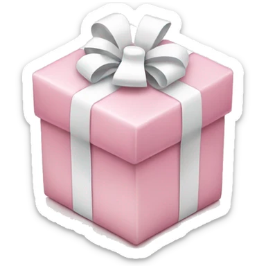 Light pink Christmas gifts under a white Christmas tree  sticker