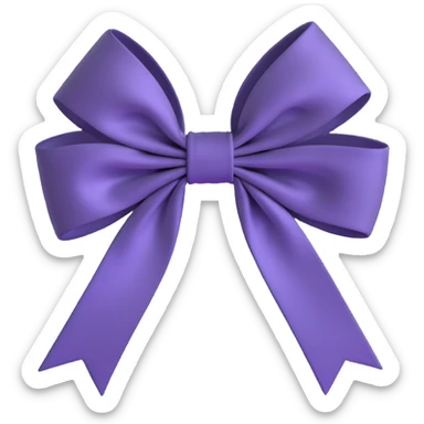 elegant satin hair bow sticker