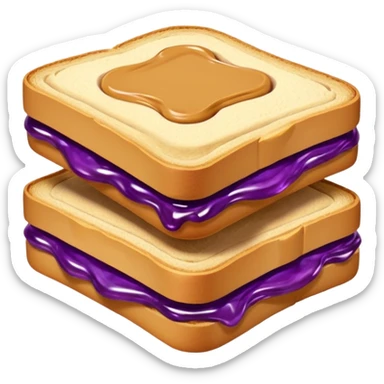 peanut butter & jelly sandwich  sticker