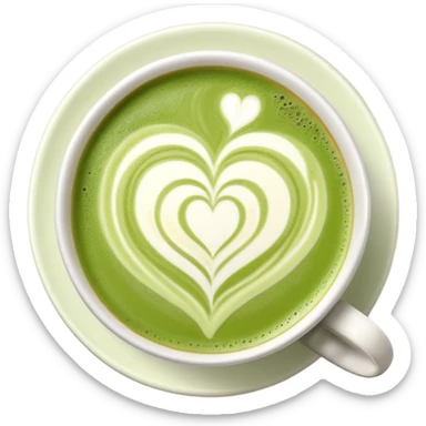 matcha latte art sticker