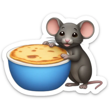 RATON con pupusas sticker