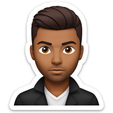 Ginuwine with dark brown hair sticker