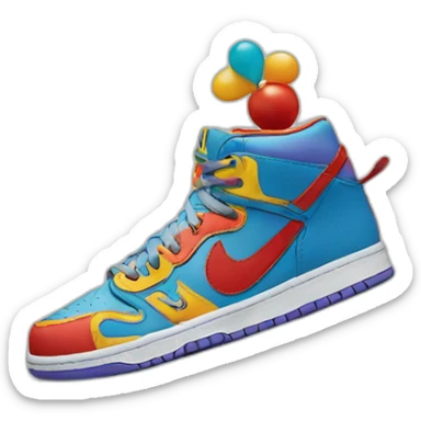 Clown wear nike shoes  sticker