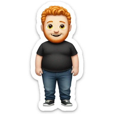 Gay fat ginger boy sticker