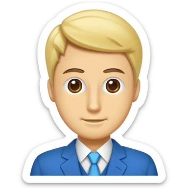 yakışıklı altın saçlı mavi gözlü damat yap sticker