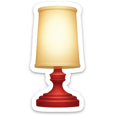lamp lighting red sticker