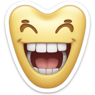 smiley emoji one black tooth sticker