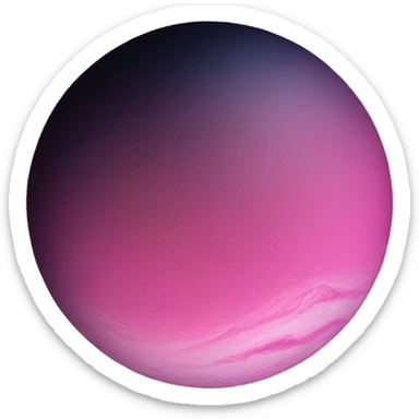 Pink planet sticker