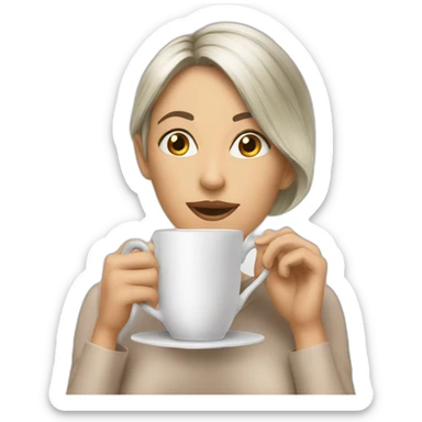 sipping tea gossip sticker