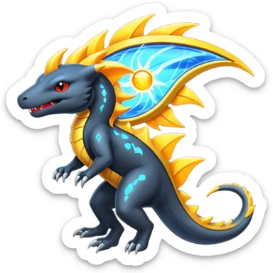 Salandit-Heliolisk-Helioptile-fusion  sticker