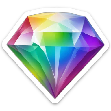 diamond (the symbol of the cards) with the lgbt flag sticker