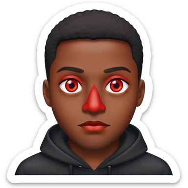 Black guy high off weed sticker