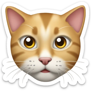 Gato mostrando el dedo de la mitad sticker