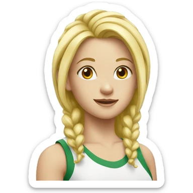 blond sport girl sticker