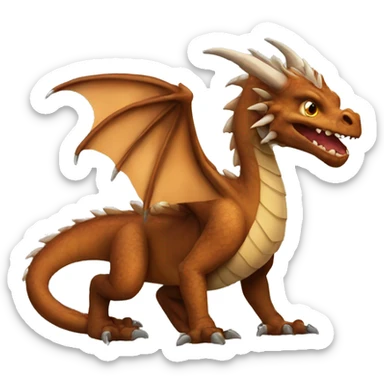 Brown dragon sticker