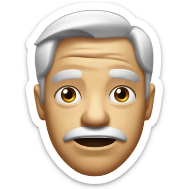 Stank face with wrinkly eyebrows sticker