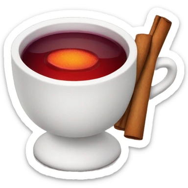 A cup of hot mulled wine sticker