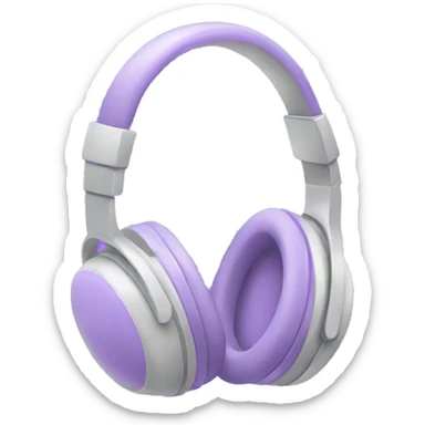 Pale purple headphones sticker