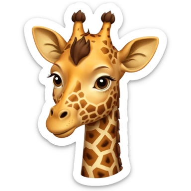 Ful Mor zürafa sticker