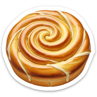 Swirly custard Danish sticker