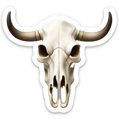 Western cow skull sticker