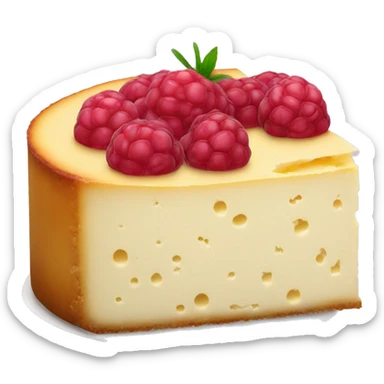 Cheese cake with raspberry jam  sticker