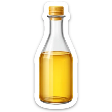 hydrogenated vegetable oil in bottle emoji, isolated on white background sticker