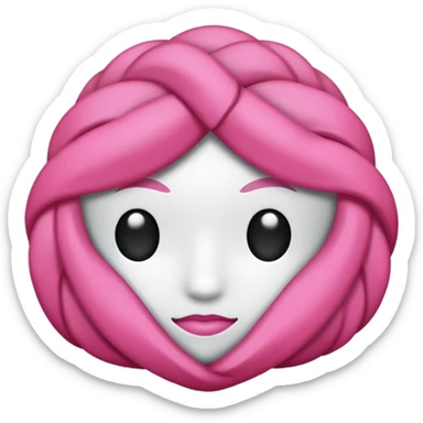 Coração emoji de coração metade rosa escuro e metade branco sticker