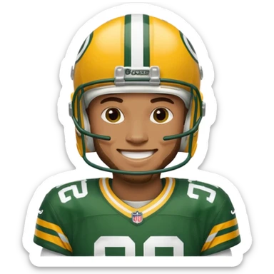 Green Bay packers player sticker