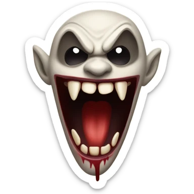 A vampire with blood on teeth  sticker