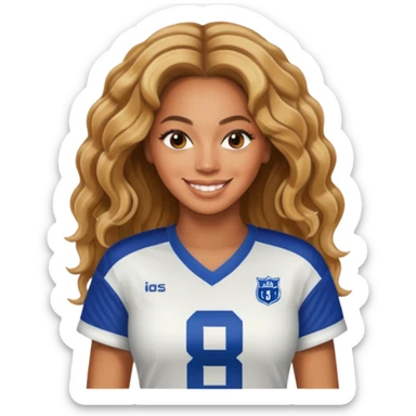 Beyonce in a football jersey  sticker