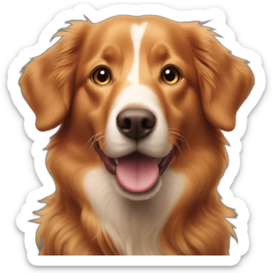 amos the red duck tolling retriever sticker