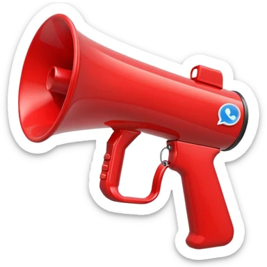 megaphone with social media icons sticker