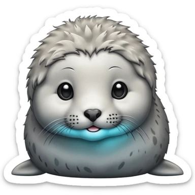 grey seal pup sticker