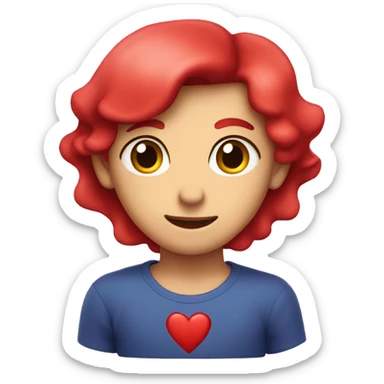 corazón rojo con estrellas  sticker