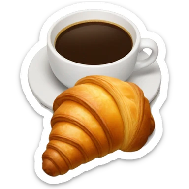 croissant and coffee sticker