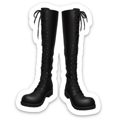 Black goth boots sticker