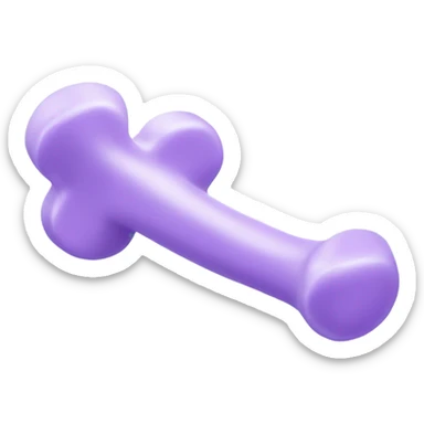 Pastel purple dog bone sticker