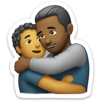 Hugging sticker