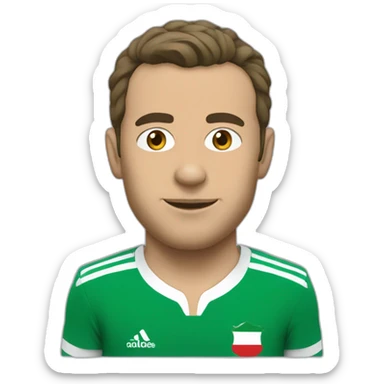 Macron avec le maillot de l'algérie sticker