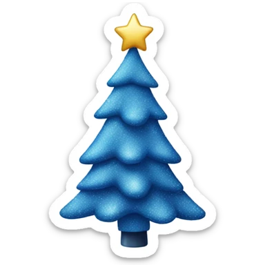 Blue Christmas tree sticker