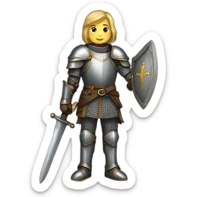 medieval knight no gender sticker