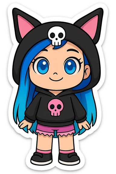 Extract only the main character from the image, remove the background and all other elements, and provide the character with a transparent background. sticker