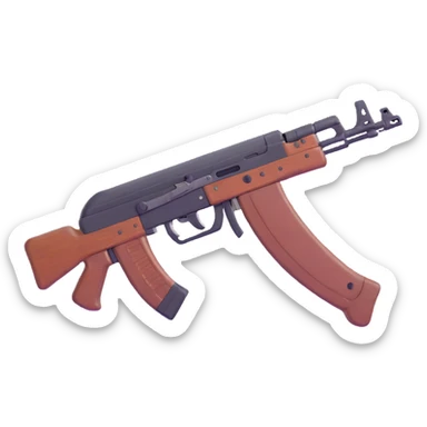 AK-47 weapon from Rust survival game sticker