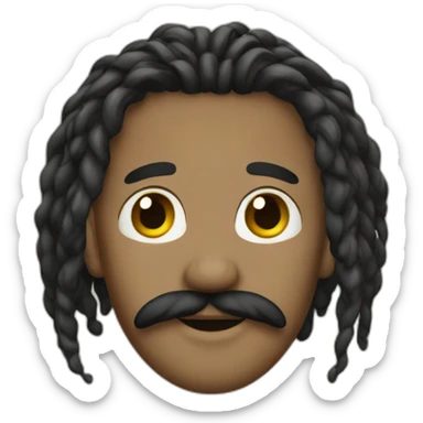 Locs moustache sticker