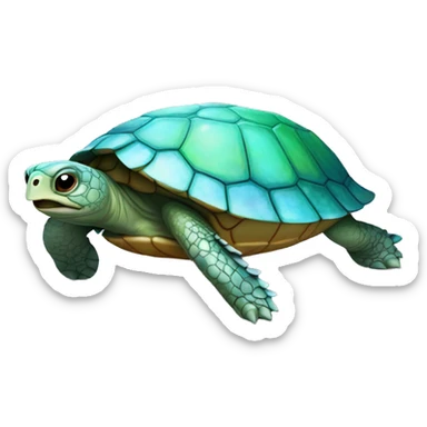 Iridescent turtle sticker