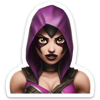 frightened Mileena Mortal Kombat X sticker